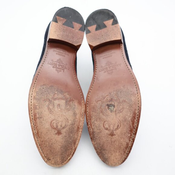 The Office of Angela Scott Mr Arthur Wingtip Oxfords Women's EU 38 Navy Suede - Picture 7 of 10